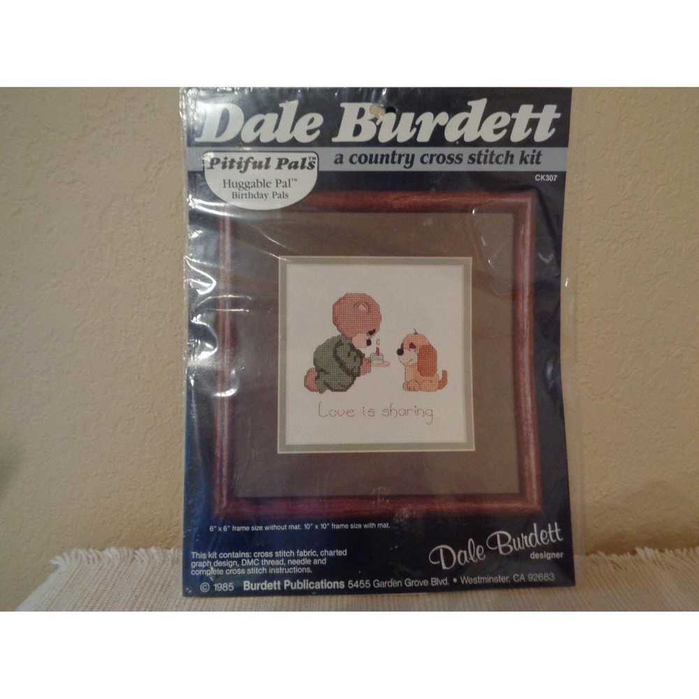 Dale Burdett Huggable Pal Birthday Pals Cross Stitch Kit - Unopened